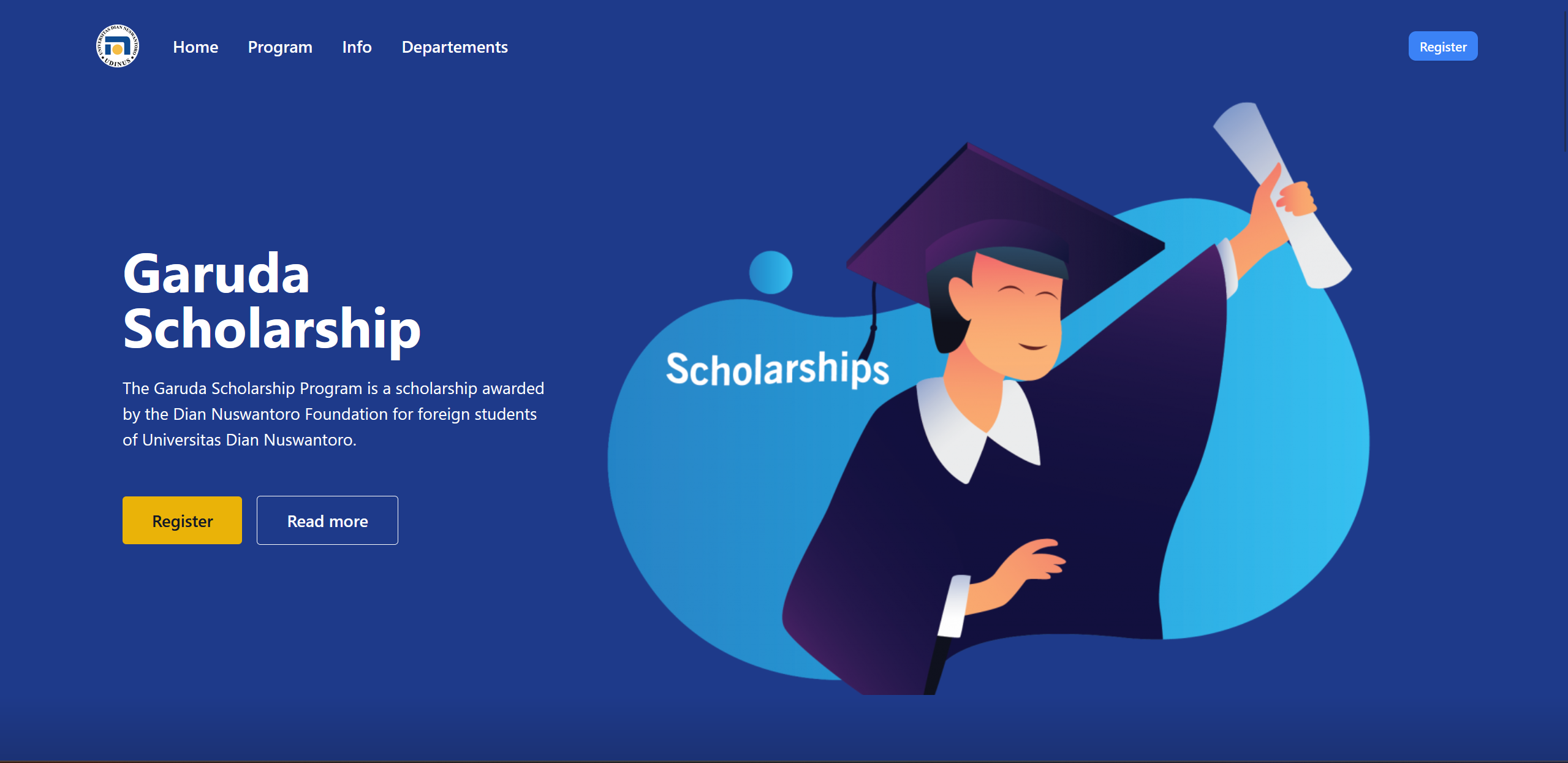 Garuda Scholarchip Landing Page